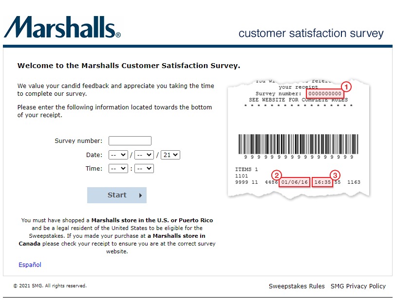 Marshalls survey page image